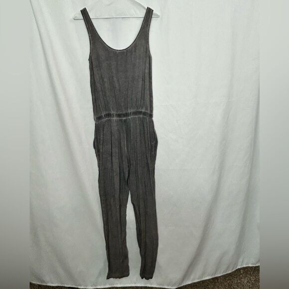 Cloth And Stone Anthropologie Gray Sleeveless Boho Jumpsuit Romper Rayon - Picture 7 of 7